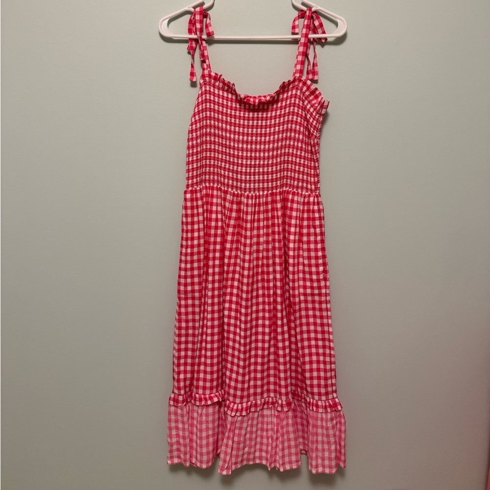 Draper James Pink Gingham Dress